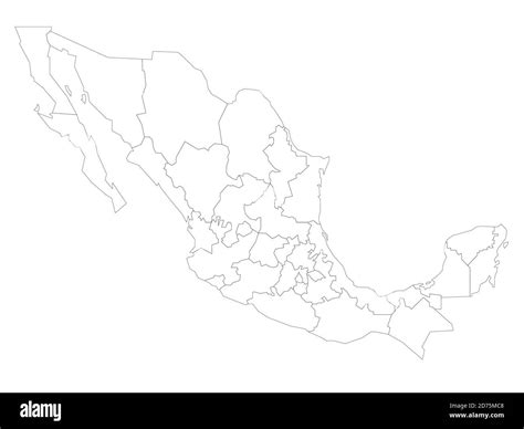 Mexico Mapa Contorno Vectorial Con Escalas Estados O Provincias Images Sexiz Pix