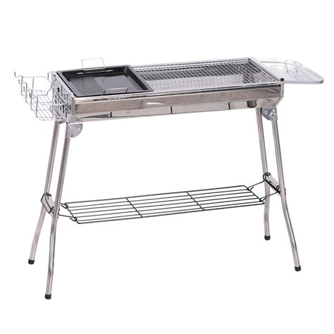 Just adjust the air vent. Outsunny Portable Folding Charcoal BBQ Grill Stainless ...