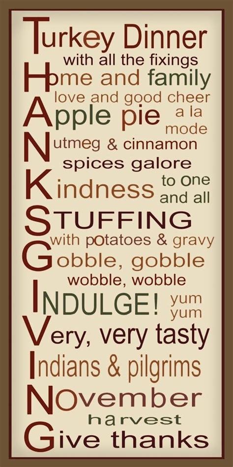 Thanksgiving Acrostic Poem Thanksgiving Quotes Holidays Thanksgiving Thanksgiving Crafts