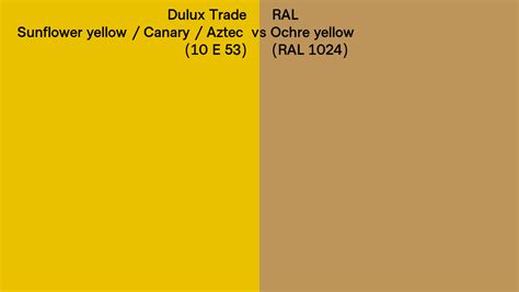 Dulux Trade Sunflower Yellow Canary Aztec 10 E 53 Vs Ral Ochre