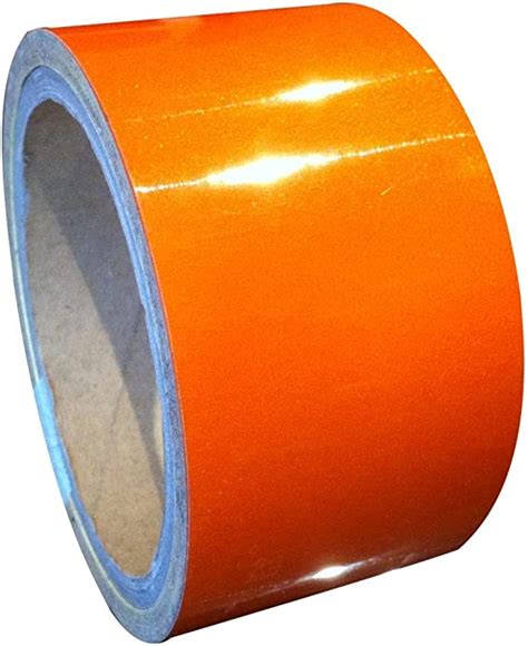 Orange Reflective Tape Weatherproof Adhesive 50mm X 5m Uk
