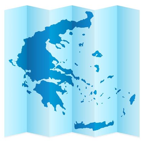 Mapa da grécia Vetor Premium