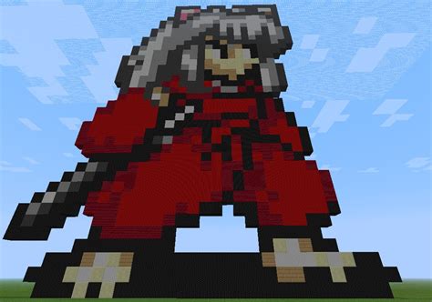 Inuyasha Pixel Art Minecraft Project