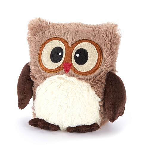 Reduced Warmies Hooty Owl Brown Microwavable Plush Bedtime Warmer Teddy