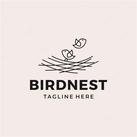 Premium Vector Bird Nest Logo Design Vector Illustration