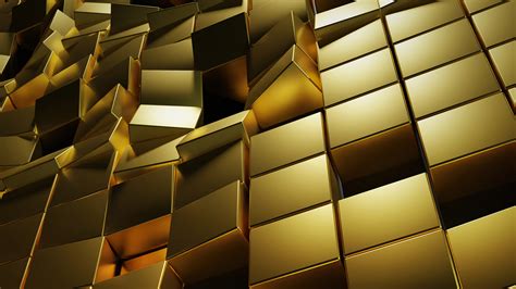 Gold 3d Cubes 4k Hd Abstract Wallpapers Hd Wallpapers
