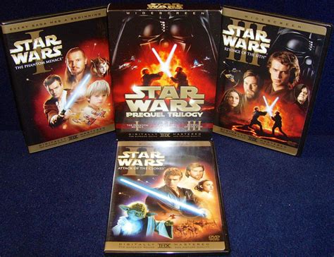 Star Wars Prequel Trilogy Dvd 2008 6 Disc Set Ws Mint Discs•no