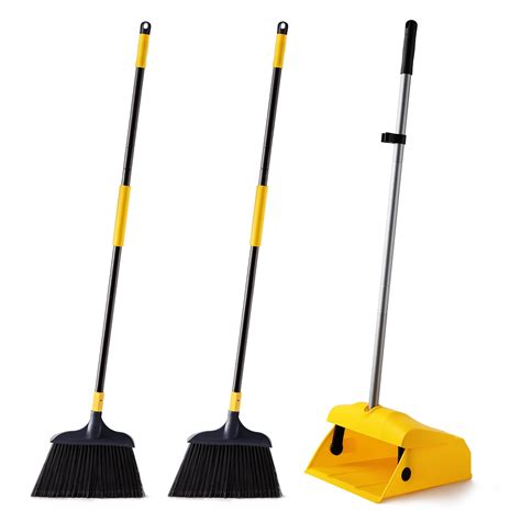 Yocada Heavy Duty Broom And Dustpan Set For Home Commercial Outdoor