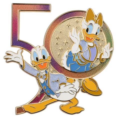 Donald And Daisy Duck Iridescent 50 Walt Disney World 50th Anniversary