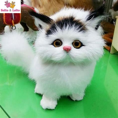 New One Piece Artificial Fur Made Plush Cats Toypersian Kat Kitten