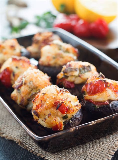 An easy and elegant appetizer that can be assembled ahead of time! Easy Crab Stuffed Mushrooms - heaven on a plate!