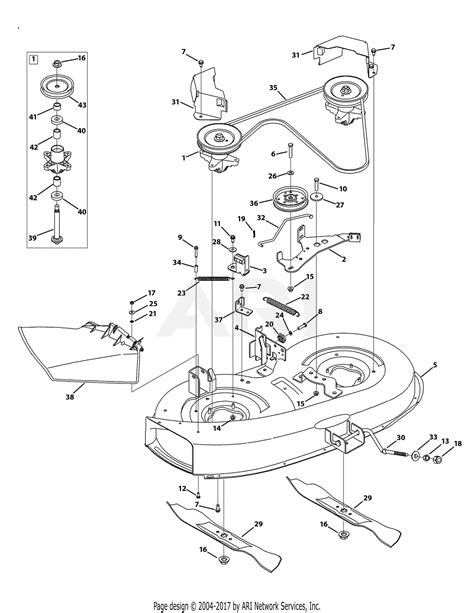 Mtd 13ac762f052 2009 Parts Diagram For Mower Deck 38 Inch