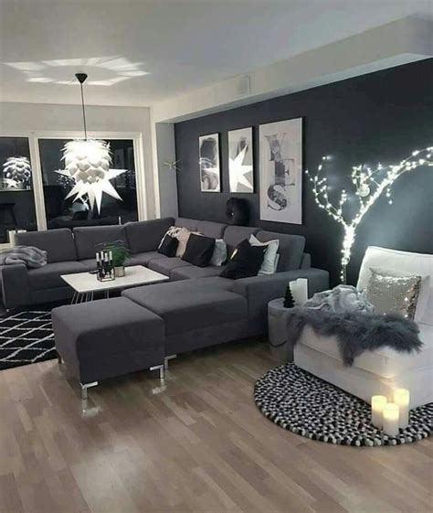 20 Gray Black And White Living Room