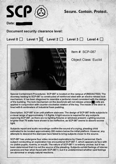 Scp 087 The Stairwell Scp Foundation Know Your Meme