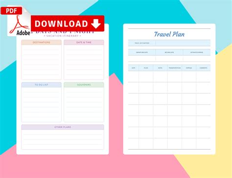 Travel Itinerary Templates Get 10 Printable Pdfs