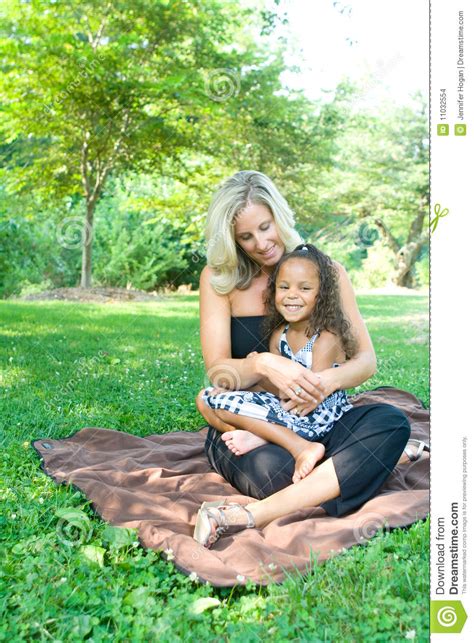 A Mother And Her Mixed Race Daughter Stock Photo Image Of Child Race