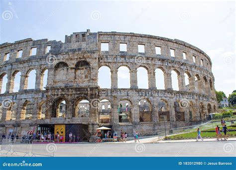 Facade Of The Pula Arena The Only Remaining Roman Amphitheatre