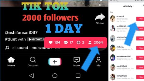 Tik Tok 2000 Followers In 1 Day With Prof How To Increase Tiktok