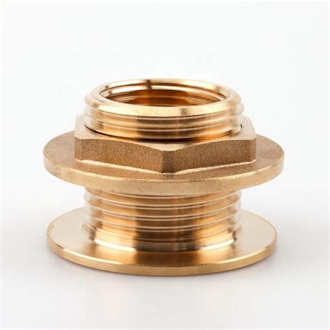 Female Male Soild Brass Water Tank Connector Bulkhead Fitting China Brass Fitting