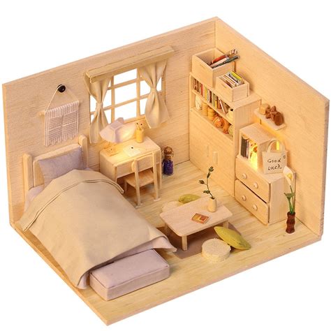 Scegli la consegna gratis per riparmiare di più. Bowake Japanese Plain Room DIY Miniature Dollhouse Kit ...