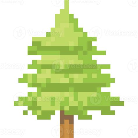 Pixel Art Pine Tree 27190876 Png