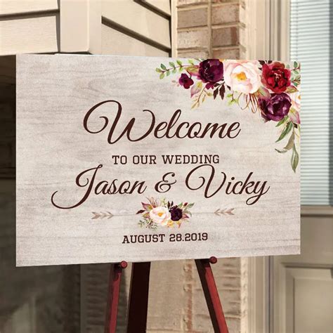 Custom Wedding Sign With Picture Photo Wedding Sign Couple Picture
