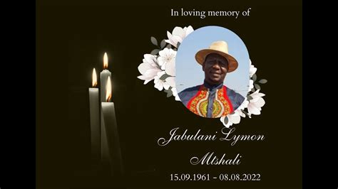Jabulani Lymon Mtshali Funeral Service Youtube