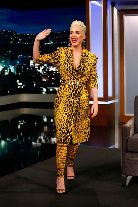 Katy Perry In Versace Jimmy Kimmel Live Fashionsizzle