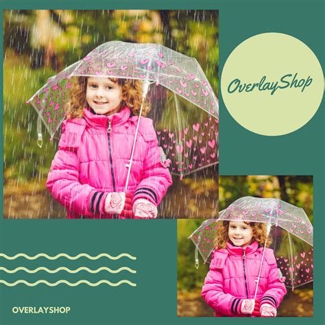 30 Falling Rain Overlays Rain Effects Photoshop Overlay Etsy