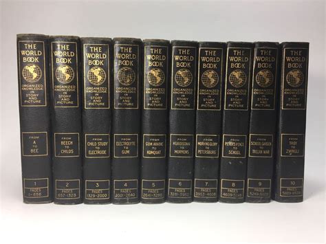 Antique 1926 WORLD BOOK Encyclopedia Set COMPLETE 10 Volume Vtg Library