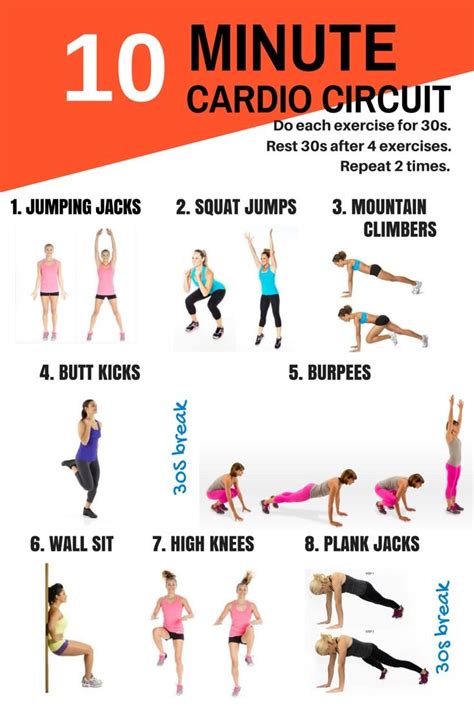 10 minute workouts for busy people who want a better body cardio workout at home 10 minute
