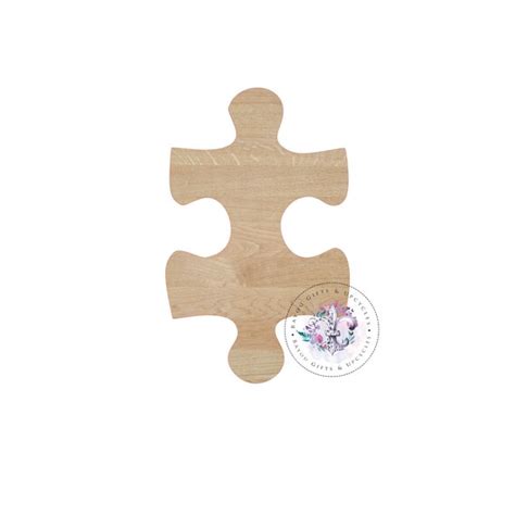 Puzzle Piece 2 Wooden Cutout Unfinished Wooden Blanks Etsy