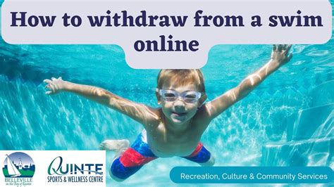 How To Withdraw From A Swim Online Youtube