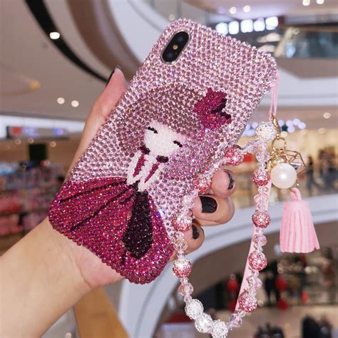 For Iphone Xr Luxury Bling Crystal Pretty Girl Diamond Case For Iphone
