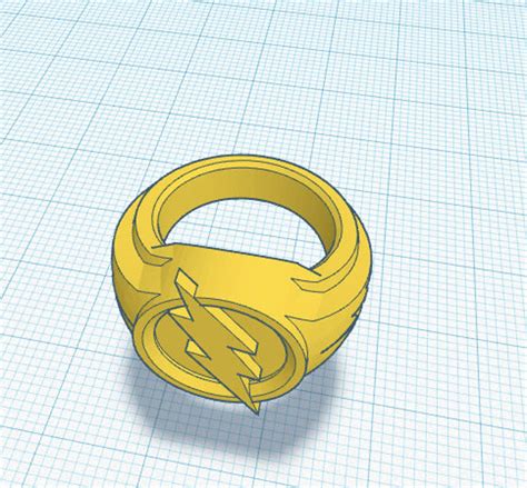 The Flash Ring 3d Print File Etsy