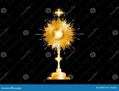 Monstrance Gold Ostensorium Used In Roman Catholic Old Catholic And
