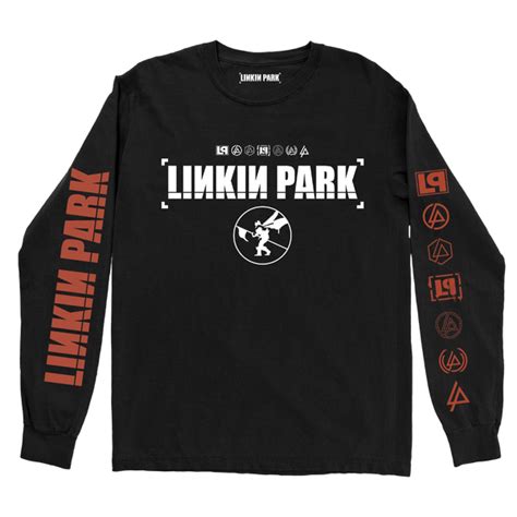 Icon Stacks Long Sleeve Black Tee Men Linkin Park Store