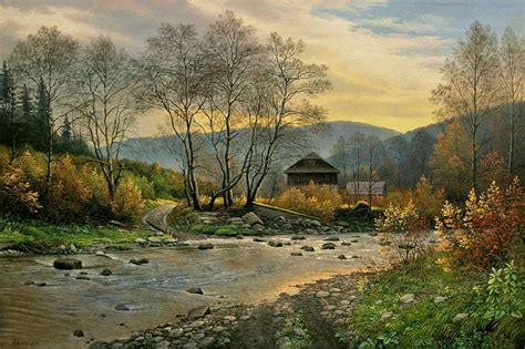 Realism Oil Painting Original Landscape Painting Large Wall Decor Oil