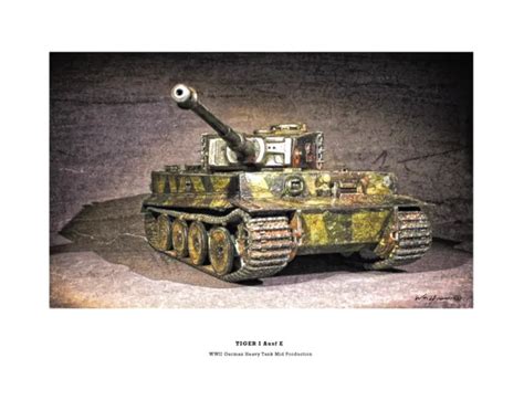 WWII GERMAN TIGER I Ausf E Heavy Tank Photo Art Print SM 29 95