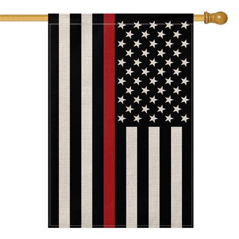 Avoin Thin Red Line American Us Flag House Flag Vertical Double Sided