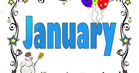 January Calendar Clipart