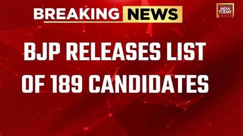 karnataka election 2023 bjp s 1st list of 189 candidates includes 52 new faces youtube