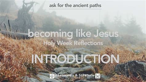 Holy Week Reflections Introduction Youtube