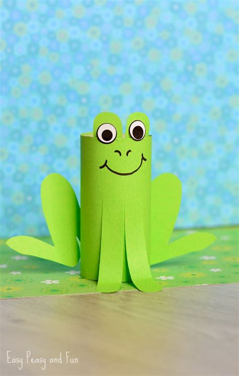 paper roll frog craft easy peasy  fun