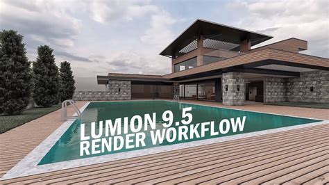 Lumion 95 Modern Villa Exterior Render Workflow Youtube
