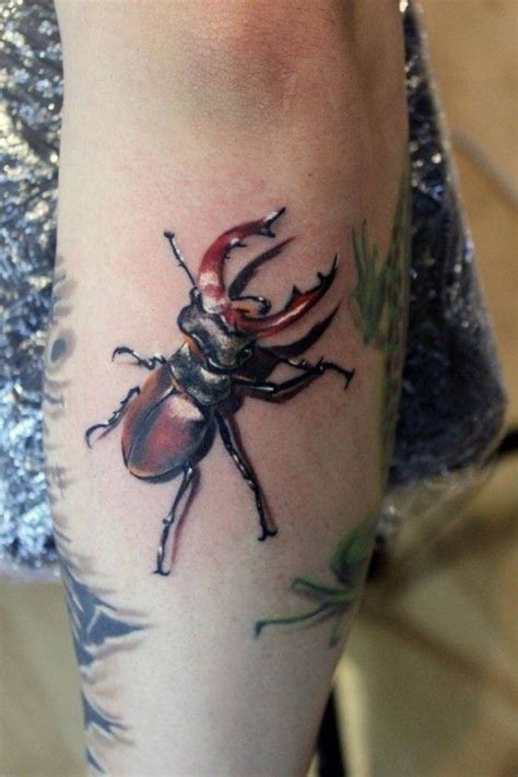 Coloured Realistic Bug Tattoo By Andrzej Niuniek Tattoo Ideen