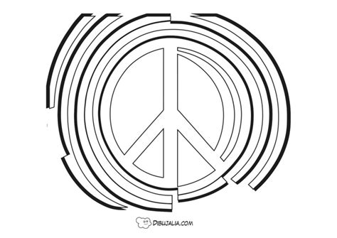 Ilustracion Con Simbolo De Paz Dibujo Dibujalia Los Mejores