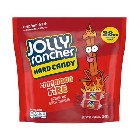 Jolly Rancher Cinnamon Fire Flavor Hard Candy Stand Up Bag 28 Oz