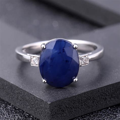Oval Blue Sapphire Gemstone Ring Muduh Collection