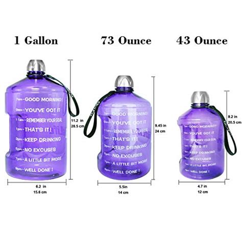 Buildlife 1 Gallon Water Bottle Motivational Fitness Workout With